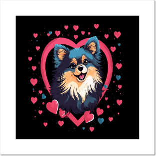 Pomeranian Valentine Day Posters and Art